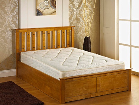 Ottoman Oak Storage Bed