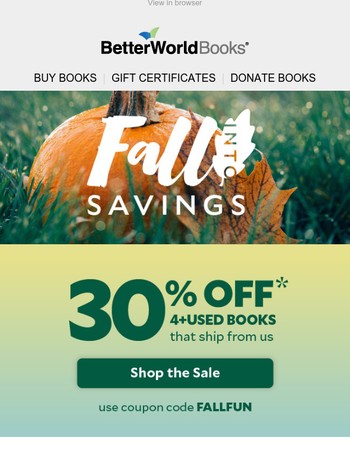Better World Books Coupons: 90% off Coupon, Promo Code October 2017