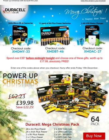 Duracell Direct UK Coupons: 15% off Coupon, Promo Code Dec. 2017