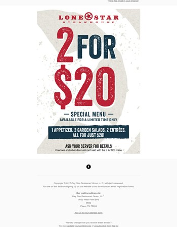 Lone star steakhouse deals