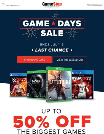 Game Stop Coupons: 75% off Coupon, Promo Code July 2017