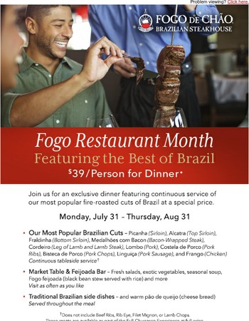 Fogo de chao coupon denver