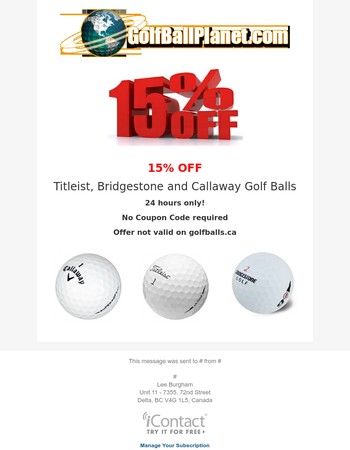 Lostgolfballs com discount coupon